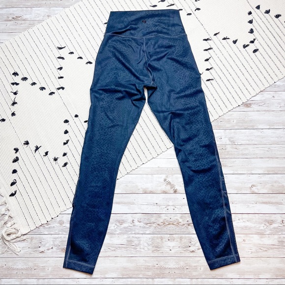 Lululemon High Times Pants Leggings *Tech Mesh Desert Snake Deep Coal Black 2 - Picture 4 of 10